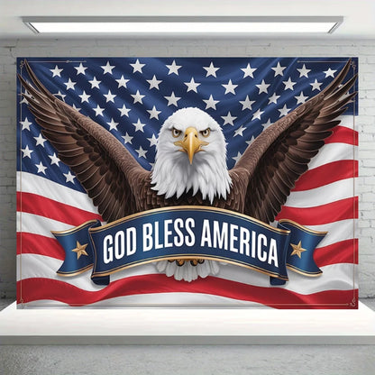 Independence Day Party Theme Background Eagle Balloon July 4th Celebration Decoration Banner USA Flag Backdrop Photo Props Gifts