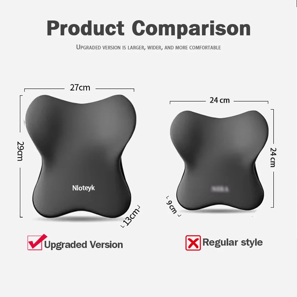 🔥33% OFF Memory Foam Car Neck & Lumbar Support Pillow – Comfortable Driving Cushion