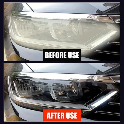 🚗✨ Car Headlight Restoration Kit – Scratch Remover & Oxidation Cleaner Polish for Clear Headlamps