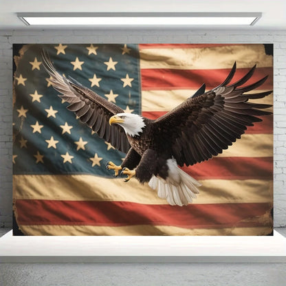Independence Day Party Theme Background Eagle Balloon July 4th Celebration Decoration Banner USA Flag Backdrop Photo Props Gifts