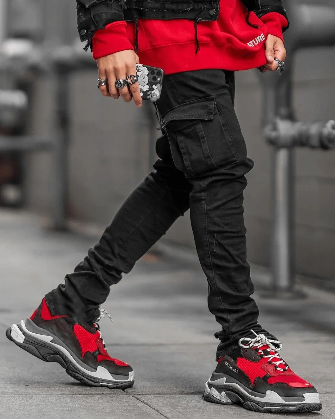 👖🔥 New Men’s Cargo Jeans – Multi Pocket Washed Denim Casual Pants for Daily Wear