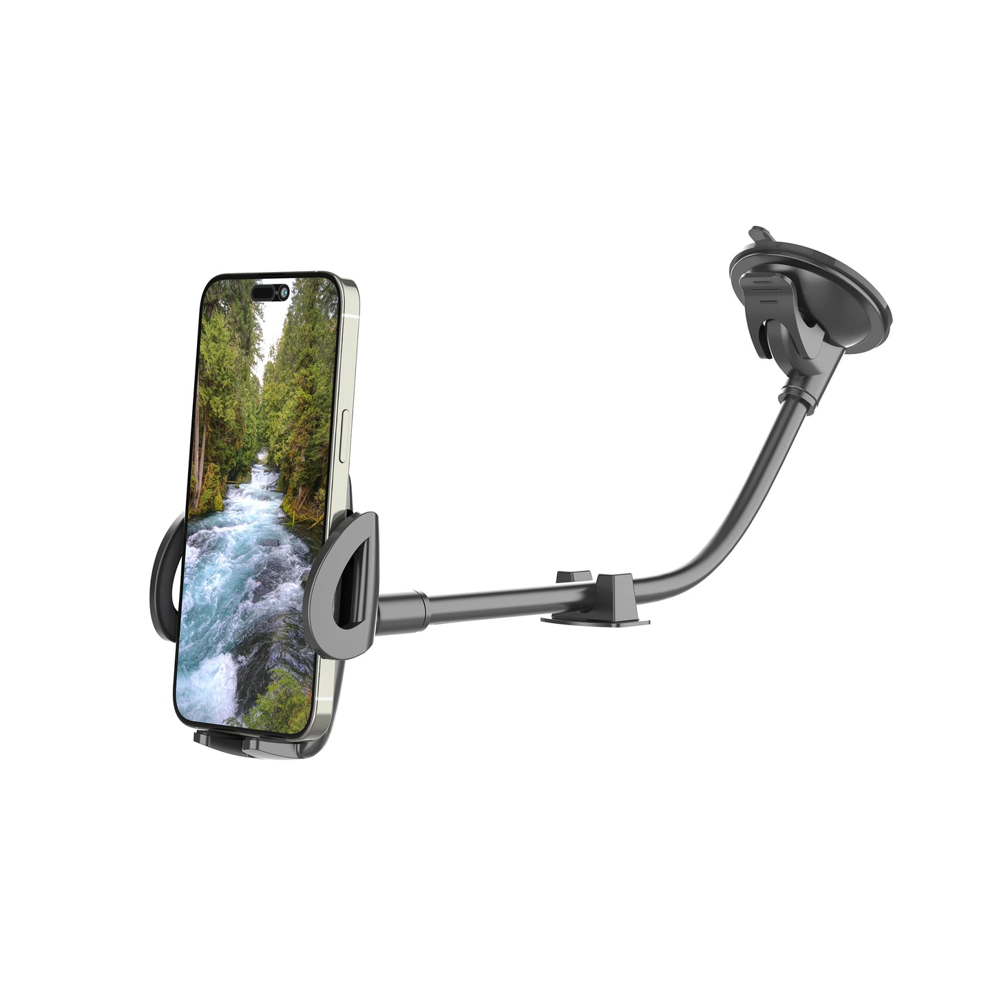 🚗📱 Solid Car & Truck Phone Mount Holder – 11.8" Gooseneck Long Arm Anti-Shake Stand for All Smartphones