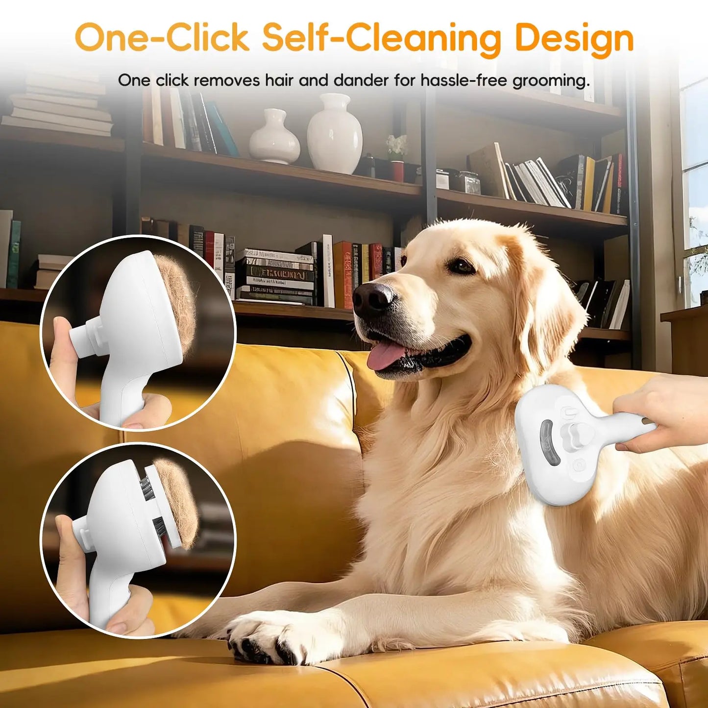 3in1 Pet Steam Spray Grooming Brush for Dogs Cats Electric Hair Removal Comb Massage Anti-Tangle Steamy Floating Hair Cleaning