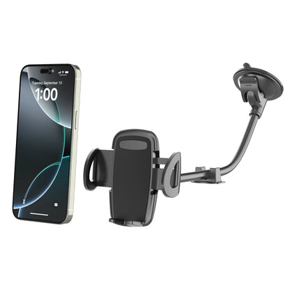 🚗📱 Solid Car & Truck Phone Mount Holder – 11.8" Gooseneck Long Arm Anti-Shake Stand for All Smartphones