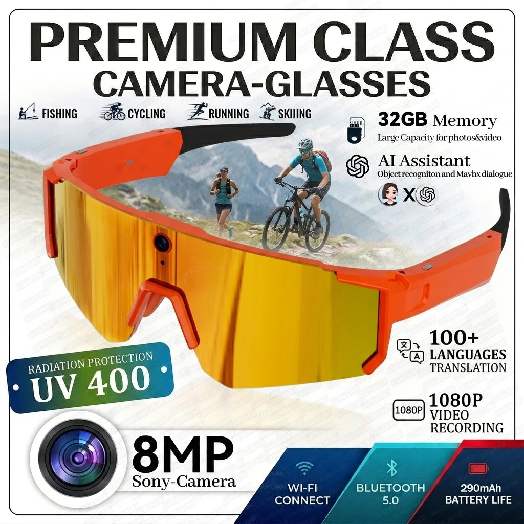 🤖👓 2026 New AI Smart Glasses with 800W Camera, HD Video Recording & Bluetooth Features | 35% OFF