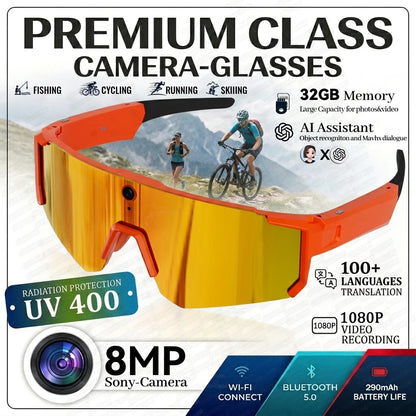 🤖👓 2026 New AI Smart Glasses with 800W Camera, HD Video Recording & Bluetooth Features | 35% OFF