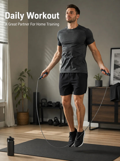 🏃‍♂️💪 Steel wire speed jump rope designed to improve endurance, coordination, and cardiovascular fitness