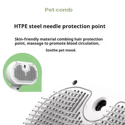 3in1 Pet Steam Spray Grooming Brush for Dogs Cats Electric Hair Removal Comb Massage Anti-Tangle Steamy Floating Hair Cleaning