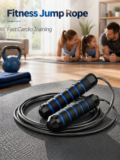 🏃‍♂️💪 Steel wire speed jump rope designed to improve endurance, coordination, and cardiovascular fitness