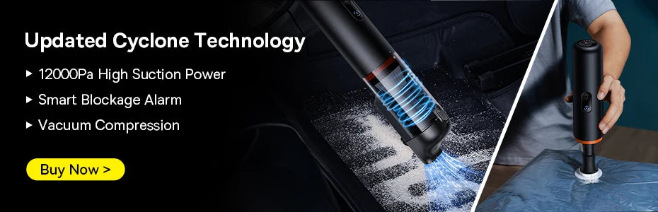🚗✨ Baseus Wireless Car Vacuum Cleaner & Air Duster Gun – Powerful Portable Cordless Cleaner for Car & Home