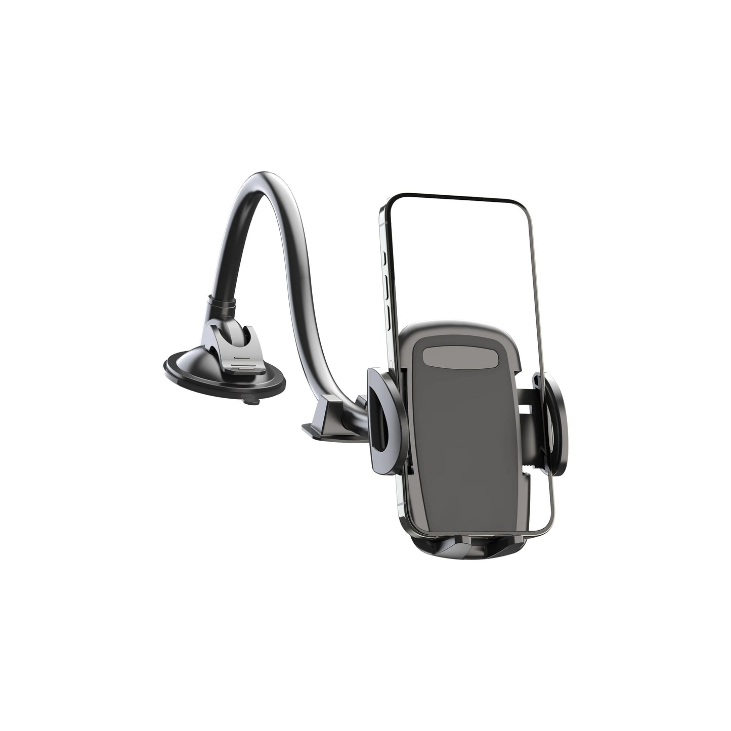 🚗📱 Solid Car & Truck Phone Mount Holder – 11.8" Gooseneck Long Arm Anti-Shake Stand for All Smartphones
