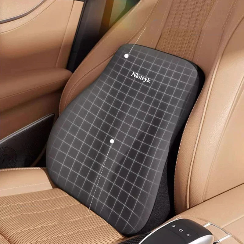 🔥33% OFF Memory Foam Car Neck & Lumbar Support Pillow – Comfortable Driving Cushion