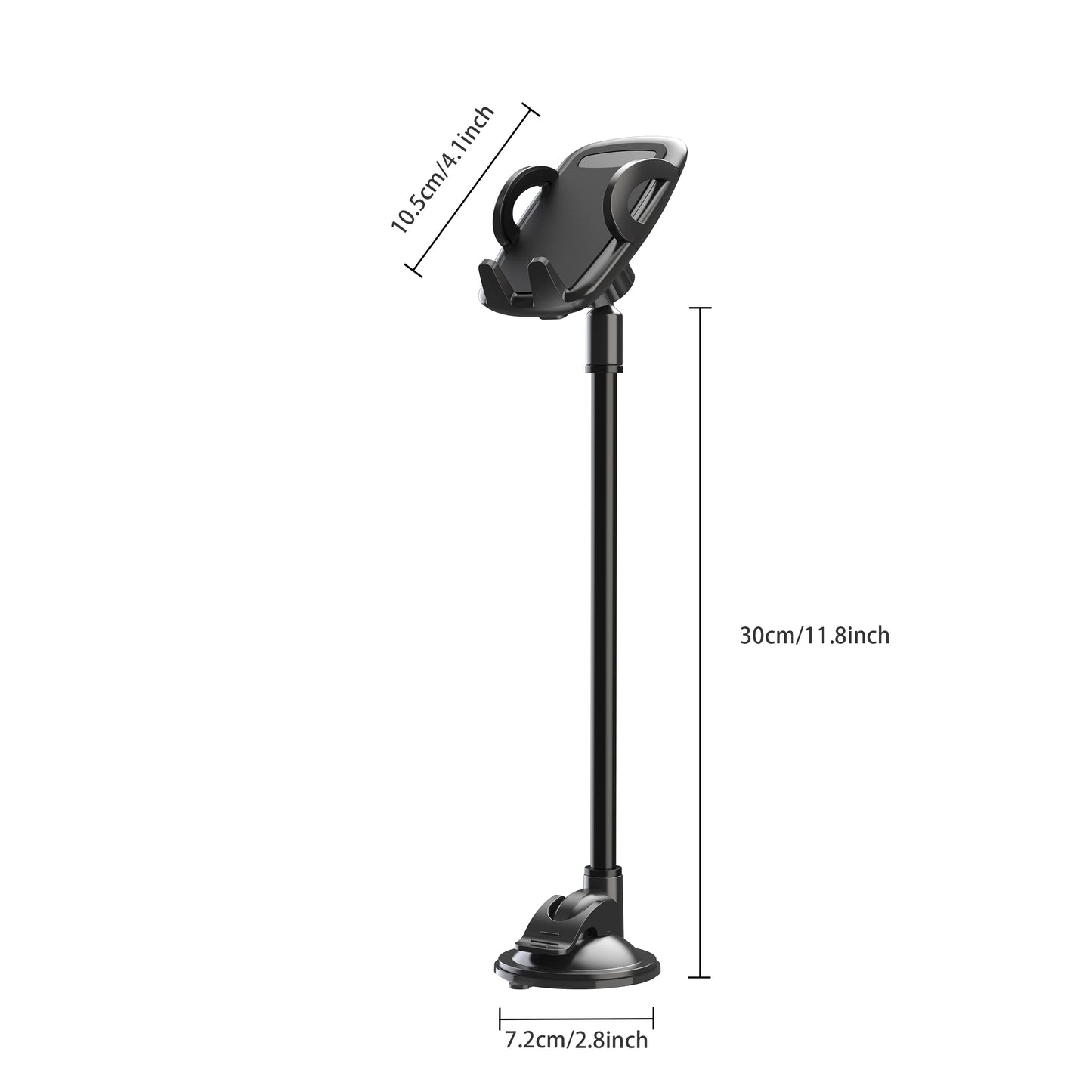🚗📱 Solid Car & Truck Phone Mount Holder – 11.8" Gooseneck Long Arm Anti-Shake Stand for All Smartphones