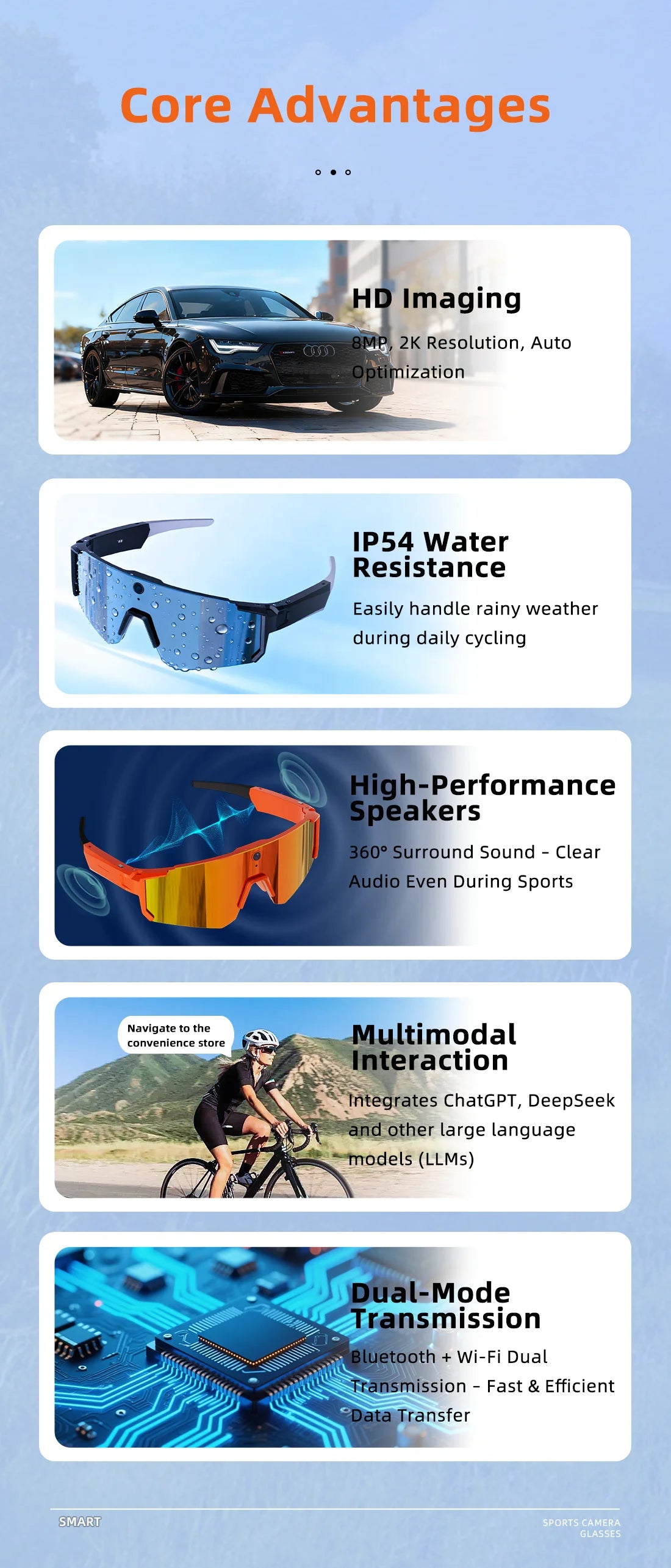 🤖👓 2026 New AI Smart Glasses with 800W Camera, HD Video Recording & Bluetooth Features | 35% OFF