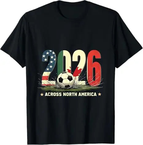 North America Soccer 2026 Vintage Football Fan T-Shirt Summer Streetwear Jersey