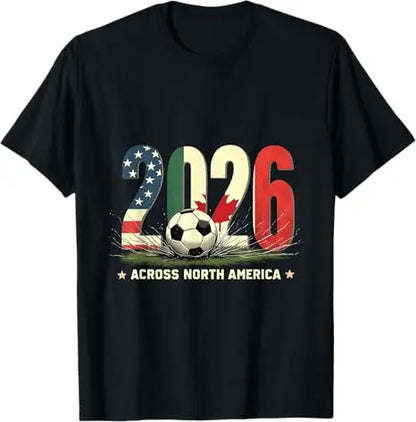 North America Soccer 2026 Vintage Football Fan T-Shirt Summer Streetwear Jersey