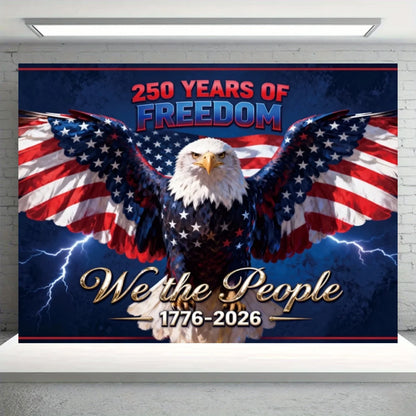 Independence Day Party Theme Background Eagle Balloon July 4th Celebration Decoration Banner USA Flag Backdrop Photo Props Gifts