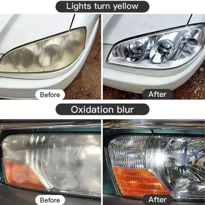 🚗✨ Car Headlight Restoration Kit – Scratch Remover & Oxidation Cleaner Polish for Clear Headlamps