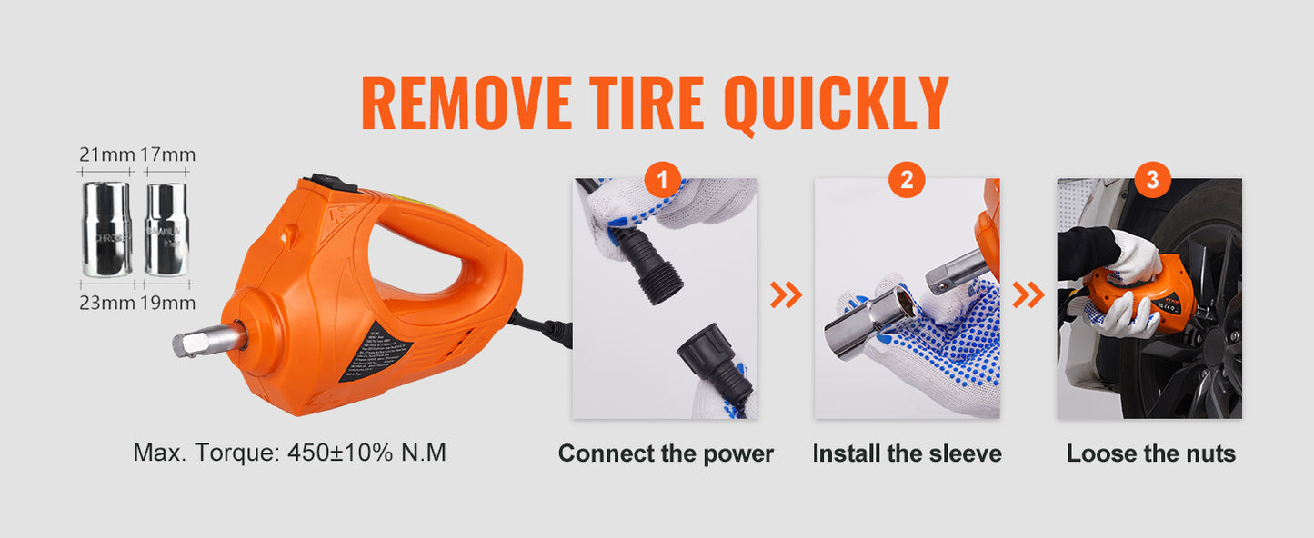 🚗⚡ SALE 46% – 3T Electric Scissor Car Jack with Portable Impact Wrench for SUV & Truck