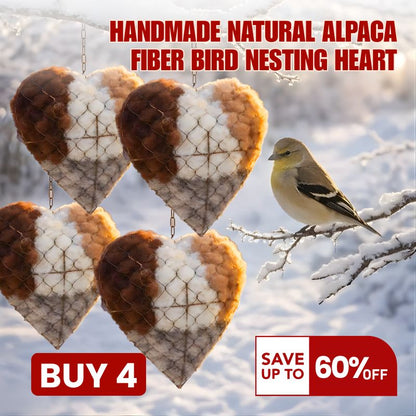 🔥LAST DAY 50% OFF - 🕊Handmade Natural Alpaca Fiber Bird Nesting Heart❤️A Cozy Gift for Birds