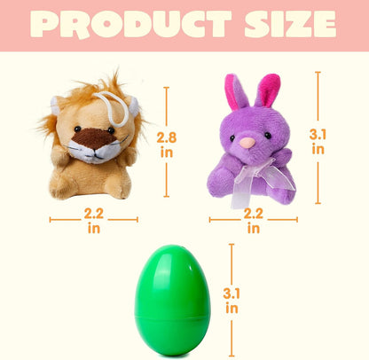 12/24/36 Pre-Loaded Easter Eggs – Inside Are Cute Stuffed Animals
