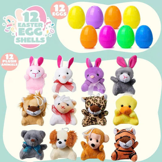 12/24/36 Pre-Loaded Easter Eggs – Inside Are Cute Stuffed Animals